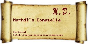 Marhás Donatella névjegykártya